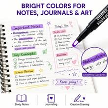 Transparent Fluorescent Markers 6pcs/Pack, Window Tip Transparent Markers, Non-Bleeding Quick-Drying Pens, Suitable For Notes, Study, Journaling And Planning - Transparent 6083 Highlighter - View 5