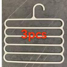 1/3/5/10pcs Multi-Function Scarf Hanger, Plastic 5-Tier Storage Rack For Clothes And Pants, Non-Slip Silk Scarf Organizer, Scarf Hanging Rack - Multicolor - View 14