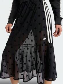 Adidas Originals Women's Knit Maxi Skirt KV1177 - Black and White - View 4