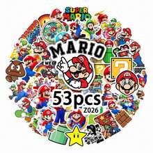 SUPER MARIO BROS. 1set Classic Game Character Themed Stickers, Rich Pattern Assortment, Waterproof & Durable, For Decorating Laptops, Luggage, Water Bottles (Stochastic Style) - Multicolor - View 10
