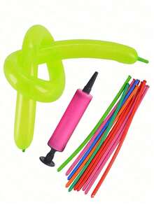 1/3pcs Balloon Inflator Pump, Manual Press Portable Plastic Balloon Pump, Suitable For Birthday Party Supplies (Random Color), Christmas - One Size Fits All - View 8