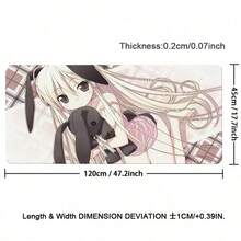 Extra Large Leather Computer Mouse Pad, Extra Large Multiple Sizes Genuine Leather Touch Mouse Pad, Cute Y2k Anime Girl Table Mat, Student Meal Mat, Desktop Office E-Sports Mat, Anti-Slip And Waterproof, Suitable For Study Desks And Leather Pads - View 11