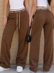 Women Pants - Coffee Brown - View 1