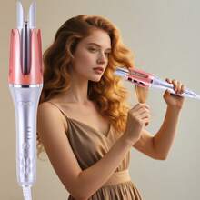 Hatteker 1pc Automatic Rotating Curling Iron, Home Use Large Wave Negative Ion Hair Curler, Electric Heating Curling Wand - UK Plug(220-240V) - View 11
