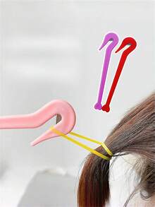 Elastic Hair Tie Remover, Hair Accessory Tool, Ideal Gift For Children - Purple - View 3
