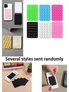 1pc Silicone Suction Cup Phone Case Holder, Single-Sided Suction Cup, Adhesive Phone Stand, Phone Accessory, Octobuddy Suction Cup Phone Holder, Suitable For Smartphones - A - View 7