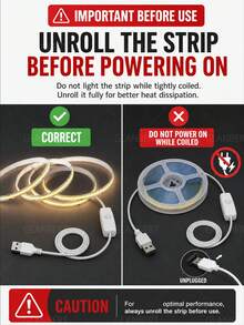 GLANBERT 5M COB LED Strip Light, Plug And Play, 5V Low Voltage, Car Decorative Light Strip, Holiday Decoration - COB LED Strip - View 6