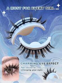 3 Pairs Cartoon Style 3D Faux Mink False Eyelashes, Voluminous Thick Big Eye Effect, Self-Adhesive Glue-Free Band - Cosplay Party Essential, Reusable, Lightweight Cartoon Lashes, Suitable For Daily Makeup And Special Occasions - View 5