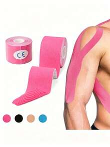 1PC Sports Elastic Tape, Modern 2.5cm/5cm Style Self-Adhesive Tape, Suitable For Fitness Enthusiasts - Multicolor - View 1