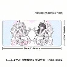 Beauty Anime Girl Large XXL Leather Mouse Pad Leather Waterproof Anti-Slip Dining Table Mat Office Desk Mat Computer Keyboard Leather Mousepad - View 16