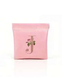 Sparkling Rose Letters Stamp Mini Storage Pouch, Women's Coin Purse, Self-Closing Multi-Functional Organizer Bag Chargers And Cables - Portable Carrying Pouch Suitable For Lipstick, Coins, Earphones, Data Cables, Keys, Jewelry, And Charging Cords - Multicolor - View 23