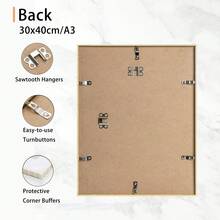 Mosearon 3pcs/2pcs/1pc Aluminum Alloy Minimalist Photo Frame 30x40cm, A3 A4 Classic Metal Photo Frame, A4 Certificate Frame, High-Quality Metal Brushed Texture, High-Resolution Organic Glass, Vertical And Horizontal Display - 0815 Flat Aluminum Alloy - View 7