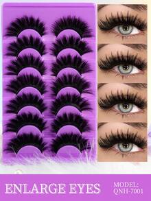 Voluminous Fluffy 3D False Eyelashes With Rich Layers, Enlarging Eyes For Enhanced Camera Presence - View 1