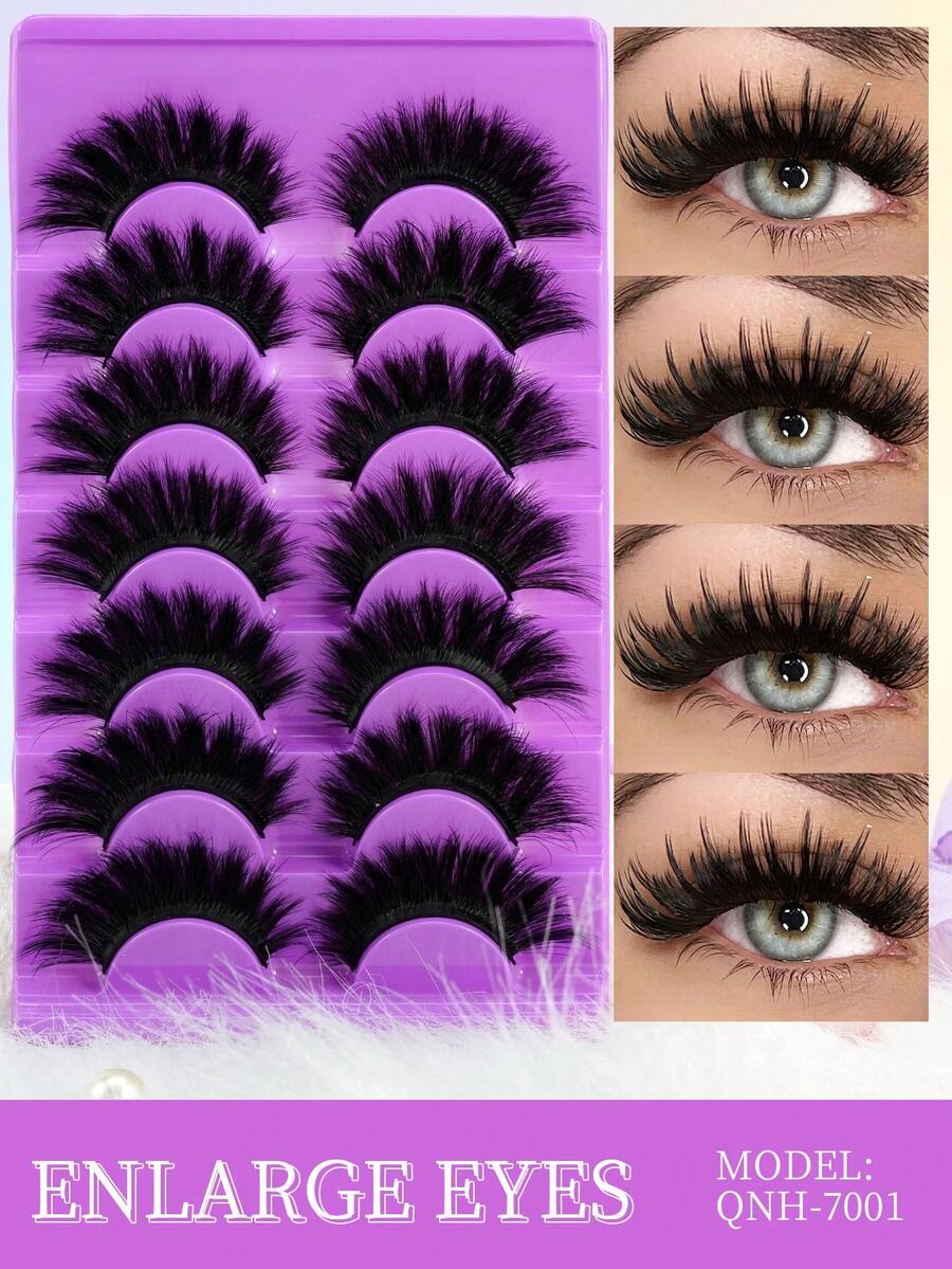 Voluminous Fluffy 3D False Eyelashes With Rich Layers, Enlarging Eyes For Enhanced Camera Presence - View 1