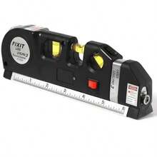 Portable Laser Level, Tape Measure Ideal For Home Remodeling, Batteries Not Included - Black - View 5
