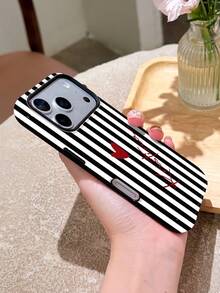 1pc Customized Minimalist Fresh Solid Color Name Letter Color Phone Case, 2-In-1 Glossy Film Full Coverage Hard Shell Protective Cover Compatible With Iphone 11/12/13/14/15/16/17 Pro Max - Multicolor - View 4