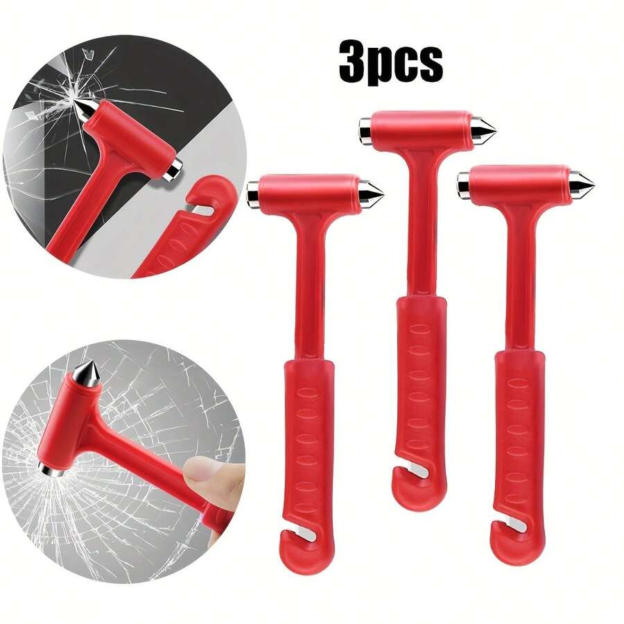 Car Multi-Function Safety Hammer, All-Steel Emergency Escape Hammer, Metal Window Breaker Safety Hammer - A - View 1