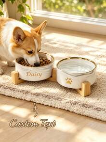 Personalized Ceramic Pet Bowl – Customized Cat & Dog Food Bowl, Custom Design Dog Bowl, Personalized Dog Food Bowl With Name, Dog Gift, Cat Gift, Gift For Dog Lovers - Multicolor - View 4
