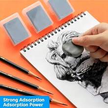 Kneadable Sketch Eraser, Soft Moldable Drawing Eraser, Reusable Plasticity Art Eraser, Suitable For Pencil And Charcoal Sketching, Non-Sticky, Freely Shapeable, Portable Single Pack Art Stationery Gift. - Multiple Styles - View 6