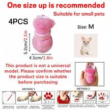 4pcs Plush Leather Small Pet Shoes, Small Pet Warm Fleece Snow Boots, Small Pet Decorative Shoes, Suitable For Indoor And Outdoor Wear For Small To Medium Pets - Multicolor - View 22
