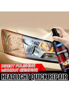 KineShineX Universal Car Lampshade Cleaner, Headlight Repair Spray Ceramic Coating Package, Headlight Yellowing Oxide Scratch Repair Agent, Auto Parts, Make Your Car A New Look - Multicolor - View 3
