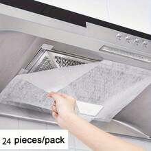 12/24 Pcs Disposable High-Efficiency Oil-Absorbing Smokeless Kitchen Range Hood Filter Paper, Universal Size, With Durable Adhesive Protective Film - A - View 4