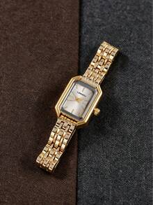 LIANDU 1 Elegant Ladies' Watch, Stainless Steel Small Dial Watch, Daily Wear, Fashionable Luxury Business Gorgeous Style, Perfect Choice For Holiday Gifts - Gold - View 5