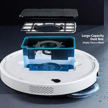 This 3-In-1 Smart Robot Vacuum Integrates Sweeping, Vacuuming, And Mopping Functions Into One Unit. It Supports App And Remote Control Operation, Equipped With A Built-In Water Tank And Anti-Drop Sensors, Suitable For Cleaning Hardwood Floors. - USB Port - View 12