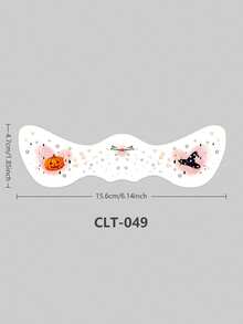 3pcs Halloween Face Decoration Freckles Blush Pumpkin Bat Ghost Witch Pattern Creative Face Paint Halloween Makeup Tattoo Stickers - Multicolor - View 8