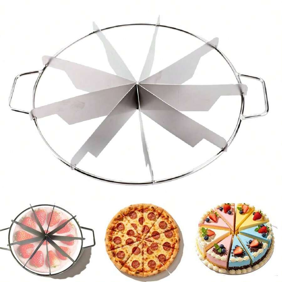 9-Inch Stainless Steel Cake Cutter, Tart Cutter, Stainless Steel Pizza And Cake Cutter - View 1