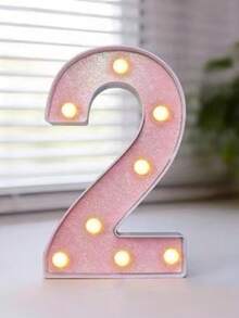 22/21/16cm Decorative LED Glowing Numbers And Letters, Plastic Neon Number Light Sign, Battery Powered Number Light, DIY Letters And Numbers, Suitable For Birthday, Christmas, Bar And Wedding Decoration - LED Letter and Number Lights - View 26