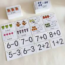 132PCS 0-10 Addition And Subtraction Flash Cards, Early Arithmetic Ability Development, Addition, Subtraction, Multiplication, Division Mental Math Cards, Exercise Mathematical Thinking, Concentration, Help Learning, Suitable For School Supplies, Holiday Gifts, Classroom Activities, Arithmetic Practice, Educational Flashcards, Interactive Learning, Learning And Educational Writing Aids, Christmas Gifts - A - View 4