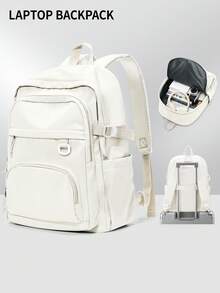 Nueva mochila, mochila para portátil, adecuada para portátiles de 14-15.6 pulgadas, unisex, ligera y duradera, bolsillos multifuncionales, mochila de gran capacidad para universidad y exteriores, mochila de viaje, mochila de senderismo, mochila casual ligera para uso diario, con compartimento para portátil, mochila multifuncional de moda, adecuada para trabajo, negocios y uso universitario, múltiples colores disponibles - Multicolor - Ver 19