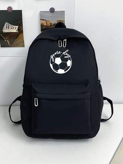 1pc Solid Color Men's Fashion Backpack, Versatile Large Capacity Casual Commute Student Backpack For Men And Women