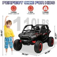 24V 2‑Seater XL 4X4 Off‑Road UTV Ride‑On Car With 2000W Motors, Parental Remote Control, Bluetooth Music & LED Lights, Electric Ride‑On Toy For Big Kids - Black - View 8