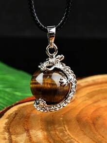 Natural Crystal Beads Pendant Crystal Round Beads Necklace Polished Mineral Specimen Craft Fashion Pendant Gift - Pendant - View 6