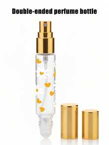 Travel Mini Perfume Refillable Spray Bottle, 10ml Perfume Travel Refill, Dual-Head 2-In-1 Perfume Decant Bottle, Roller Ball & Spray Function, Daisy & Heart Print Pattern Cosmetic Bottle, Perfume Travel Spray Decant Bottle - Multicolor - View 8