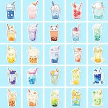 50/100pcs Cute Bubble Tea Stickers, Suitable For Water Bottles, Laptops, Skateboards, Phones, Waterproof Material, Suitable For Teenagers, Adults, Also For School Supplies And Back To School Season - Multicolor - View 5