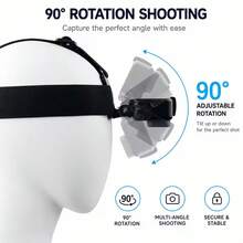 Head-Mounted Phone Holder With Phone Clip, First-Person View POV Head Strap For Action Camera, Hands-Free Fixed Mount For Outdoor Live Streaming And Video Recording - Multicolor - View 2
