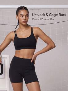 Tender Angel New Yoga Camisole Sports Tank Top, Criss-Cross Back Sports Bra For Gym And Running - Black - View 5