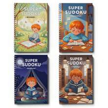 Super Sudoku Spiral Logic Puzzle Notebooks, Beginner To Challenge 4-Level Progressive Number Grid Games, Focus & Concentration Training, Logical Thinking, Problem Solving, Brain Training, Screen-Free Home Classroom Travel Activity - Super Sudoku - View 1