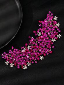 Handmade Iridescent AB Crystal Rhinestone Hair Comb, Gold Tone Bridal Hair Accessory For Women, Suitable For Wedding, Bridesmaid, Prom, Party And Formal Occasions - Color - View 17