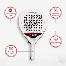 Full Carbon Fiber Plate Tennis Racket With Matching Storage Bag, High Rigidity Shock-Absorbing Handle, Stable Ball Control Lightweight Beach Tennis Racket, Suitable For Intermediate To Advanced Players - Multicolor - View 11