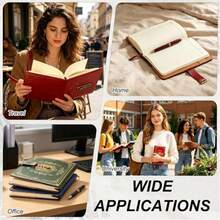1pc Vintage Style Combination Lock Leather Notebook A5 Size Diary Lined Pages Floral Pattern - Multicolor - View 4