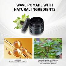 NIZORICK NIZO RICK 360 Wave Pomade Water‑Based 150g, Medium Hold High Shine Hair Styling Wax For Men, Long‑Lasting Defined Wave Hairstyle, Easy Wash Non‑Greasy Hair Pomade For Men Curly Wavy Hair, Daily Hair Styling For Natural Wave Pattern - Wax - View 3