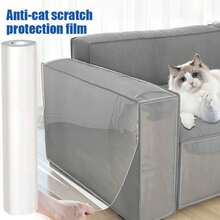 Self Adhesive Transparent PVC Cat Scratch Protection Film Furniture Scratch Proof Shield Tape For Sofa Armrest Door Wall Pet Proof Damage Prevention Home Decor Essential Furniture Care Solution Pet Owner Must Have - 20*100cm - View 13
