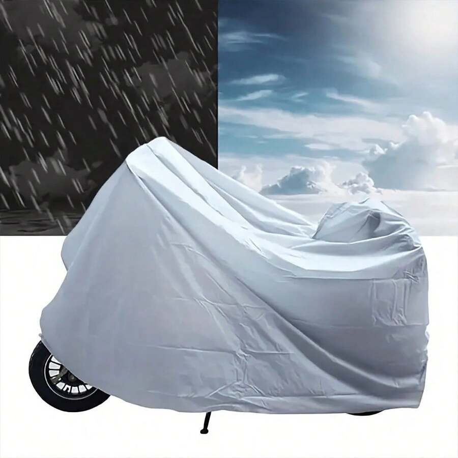 Outdoor Motorcycle Cover, Waterproof, Scratch-Resistant, Wear-Resistant, All-Season Use, Dust-Proof, Sun-Proof, Frost-Proof, Suitable For All Models, Upgraded Waterproof Fabric, No Leakage, No Aging