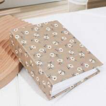 1pc 6 Inch 100 Page Vintage Minimalist White Floral Pattern Home Decor Photo Album, Birthday Graduation Gift - A - View 10