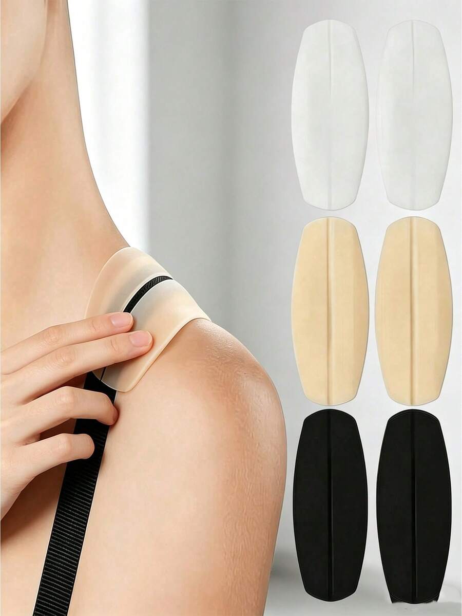 2pcs Non-Slip Shoulder Strap Pads, Bra Anti-Slip Pads, Fixed Shoulder Pads, Bra Anti-Slip Strap Stabilizer, Bra Anti-Slip Fixer, Multi-Color Seamless Non-Slip Shoulder Pads, Summer Essential, Made Of Soft Skin-Friendly Silicone Material, Relieve Pressure, Anti-Slip, Not Easy To Fall Off, Suitable For Travel