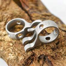 2pcs Outdoor Hunting Alloy Finger Rings, Shooting Practice And Competition Equipment, Holiday And Birthday Gifts For Men And Women - Silver - View 7